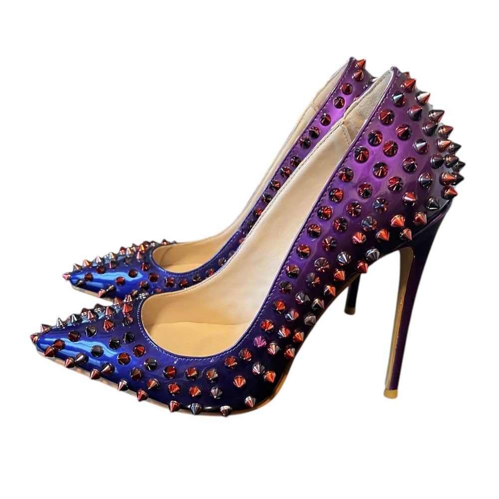NWOT- Women’s FSJ Purple Spiky Heels in Size 6.5.